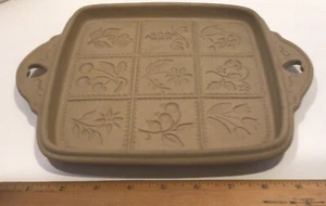 Bolso Marrón Arte Galletas Pan Corto Cuadrado Flor Baya Molde 1988 Postre - Imagen 1 de 7