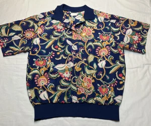 Vintage 1980's Ship-N-Shore Inner Visions Multicolor Floral Print Size 12 - Imagen 1 de 5