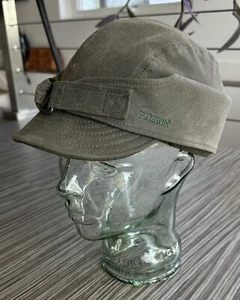 Filson Tin Cloth Wildfowl Wool Lined Hat Otter Green Sz. S MINT COND. - Picture 1 of 12