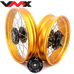 VMX 2.5*19''/4.25*17'' Tubeless Wheels Fit HONDA CB500X 2019-2021 Gold Rim Black - Bild 1 von 9