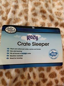 XXL Dog Crate Mat Four Paws Kozy Sleeper 48” Soft Giraffe Animal Print