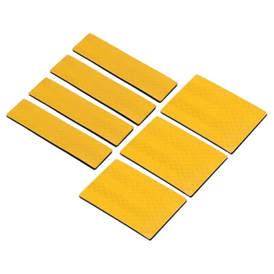 Reflectante Parche 1"x4" 2"x3", 7uds Seguridad Apliques, Oscuro Amarillo - Imagen 1 de 4