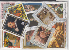 PAINTINGS / TABLEAUX - 50 DIFFERENT TOPICS STAMPS!!! FREE SHIPPING