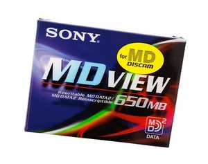 Sony MiniDisc MDVIEW MD DATA 2 Rewritable for Discam DCM-M1 MMD-650A UC SEALED - Picture 1 of 4