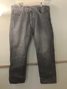Jeans Levis 501 38x30 lavaggio medio bottoni Fly Y2K gamba dritta Messico anni 90 blu - Foto 1 di 4