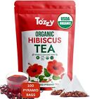Organic Hibiscus Tea - 100 Bags | Improved Blood Pressure | Plant-based, Pyra...