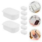  8 Pcs Weiß Plastik Kiste Mit Gefrorenem Reis Büro Lunchbehälter Für Erwachsene