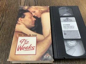 9 1/2 Weeks (VHS) Used Sexy Kim Baysinger Mickey Rourke Drama Free USA Ship - Picture 1 of 2