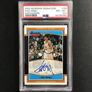 2002-03 Bowman Signature Yao Ming Rookie Auto 269/999 Psa 8.5 - Picture 1 of 3