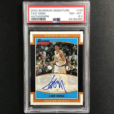 2002-03 Bowman Signature Yao Ming Rookie Auto 269/999 Psa 8.5 - Image 1 of 3