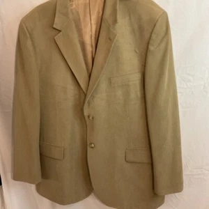 Andrew Fezza Camel Tan Sport Coat Classic Style Sz 46S - Picture 1 of 10