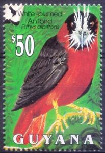 Guyana 1993 MNH, Birds, White-plumed Antbird  