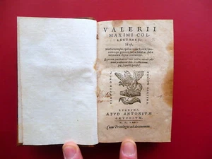 Valerii Maximi Collectanea Antonium Gryphium Lugduni 1566 Griffo Cinquecentina - Bild 1 von 7