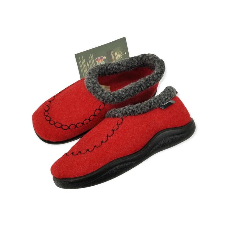 Kamik большой детей размер 13 1 2 3 4 уютная кабина 2 тапочки красный войлок резиновая подошва - Изображение 1 из 4