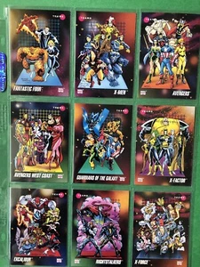 1992 Marvel Universe Impel Teams Mixed Lot (9 cards) st1178 - Imagen 1 de 2