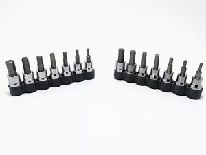 New Craftsman 14pc Metric MM & Standard Inch Allen Hex Key Socket Set 3/8" Drive - Picture 1 of 3