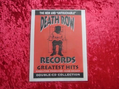 PÓSTER DE PARED LAMINADO DEATH ROW RECORDS "GREATEST HITS" HIP HOP LEGENDS 1996 Foto 1 de 2