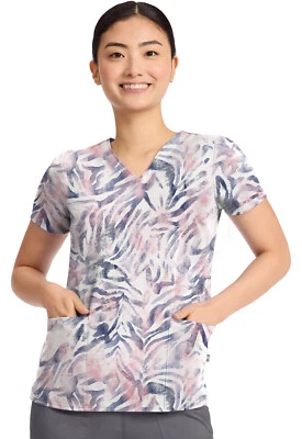 Serene Safari Healing Hands Purple Label Scrub V Neck Amada Top 2266 SRSF - Image 1 of 4