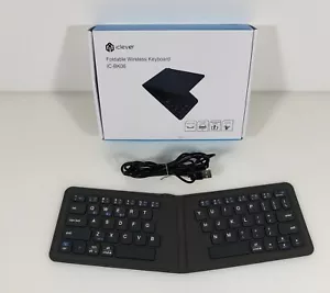 iClever Mini Portable Bluetooth Wireless Keyboard Folding Rechargeable IC-BK06 - Picture 1 of 8