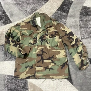 Army Military Field Jacket Medium Regular Cold Weather Woodland Camo M65 Coat - Bild 1 von 16