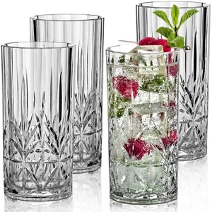 Unbreakable Plastic Drinking Water Tumblers Dishwasher Safe 100% Tritan Glasses - Picture 1 of 6