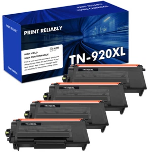 4PK Black TN920 Compatible With Brother TN920XL Toner HL-L5210DN L5210DW L5215DW - Picture 1 of 8