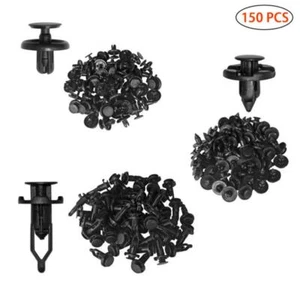 Car Black Plastic 150PCS Rivet Clip Fender Bumper Push Pin Clips Hole for Toyota - Picture 1 of 8