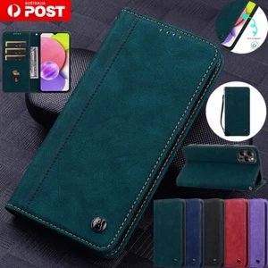 For iPhone 16e 16 15 14 13 12 Pro Max 8 Plus Leather Wallet Case Magnetic Cover - Picture 1 of 74