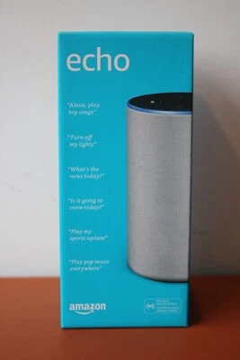 Amazon Echo (2nd Generation) Smart Assistant - Sandstone Fabric - Image 1 of 4