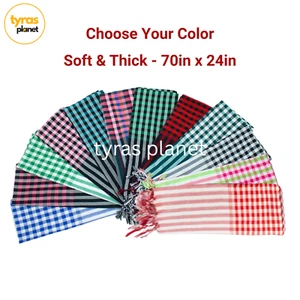 SCEGLI COLORE - Sciarpa Khmer tradizionale premium cotone morbido e spesso (24 pollici x 70 pollici) - Foto 1 di 10