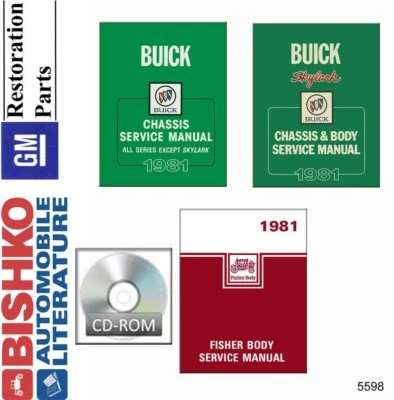 1981 Buick regal Riviera Skylark Service Shop Repair Manual CD Engine Drivetrain