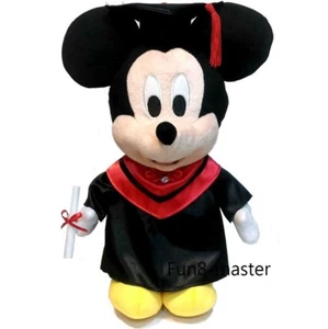 Figura de peluche de 15" Disney Mickey Mouse de graduación animal de peluche muñeca grado regalo - Imagen 1 de 4