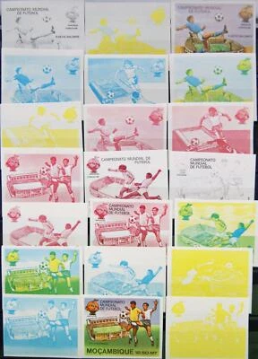 MOCAMBIQUE MOZAMBIQUE 1981 788-93 PROOFS PROBEN Fußball WM 1982 Soccer WC MNH - Bild 1 von 2