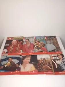 Vintage Lot of 8 - 1950's LIFE Magazines Great Vintage ADS - Picture 1 of 5