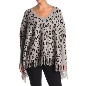 Poncho Love Token Colleen Talla M/L Nuevo Flecos Leopardo - Imagen 1 de 8