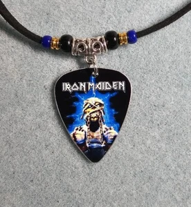 Handmade Iron Maiden Aluminum Guitar Pick Necklace - Picture 1 of 2