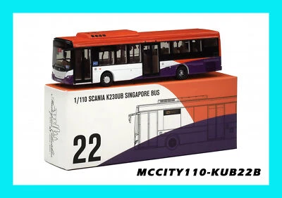 AUG 2024 Masterpiece #22 SCANIA K230UB SINGAPORE BUS (123) 1:110 + WATER DECAL - Image 1 of 4