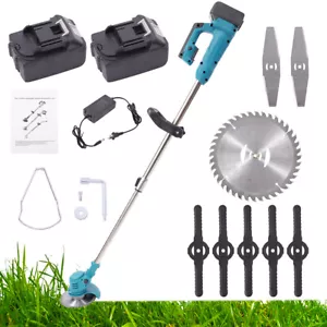 24V Cordless Weed Eater Electric Brush Cutter Lawn Edger Grass String Trimmer - Picture 1 of 11