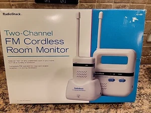 NEW! Baby Room Monitor 2 Channel Fm Cordless Radio Shack 43489  box Nursery VTG  - Picture 1 of 13