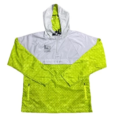 Skechers Performance 男式大码拉链连帽跑步夹克 LA Marathon 霓虹灯 — 第 1/4 张图片