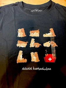 Camiseta Splash Arts Rara Swiss Kamasutra Negra Hámster Divertida Unisex Lg Nueva con Etiquetas - Imagen 1 de 5