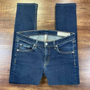 Pantalones de mezclilla Rag & Bone ajustados en Kensington para mujer 28x25 lavado oscuro - Imagen 1 de 10