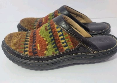 Zueco Mulas Born en Alfombra Manta en Patrón Boho Azteca-Talla 7 EE. UU./38 UK Foto 1 de 4