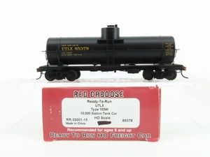 HO Scale Red Caboose RR-33001-15 UTLX 103W 10K Gal Single Dome Tank Car #85378 - Picture 1 of 11