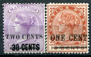 (954) 2 VERY GOOD  MAURITIUS QV OVERPRINTS M.MINT - Picture 1 of 1