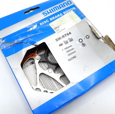 Shimano SM-RT64 Deore Centre-Lock MTB Bike Disc Rotor 160mm No Ring SH-585-U5 - Image 1 of 4