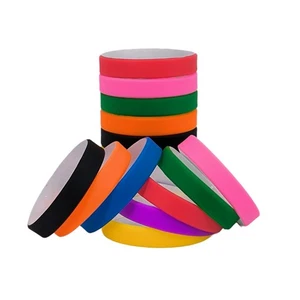 10 Pack - Blank Silicone Wristbands Rubber Bracelets Two-Tone Colorful for Adult - Picture 1 of 25