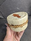 Vintage Ojibwe Native American Porcupine Quill & Birch Bark Box with Beaver.