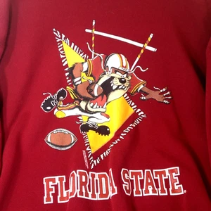 Sudadera De Colección Florida State Looney Tunes TAZ 1996 FSU Seminoles Talla XL - Imagen 1 de 9