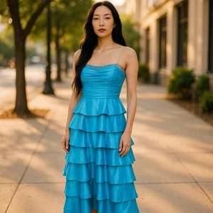 Vestido de Dama de honor Dressbarn Vestido de graduación Sin tirantes en capas Vestido de noche Talla 2 Nuevo con etiqueta - Imagen 1 de 13